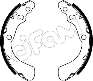 Brake Shoe Set (153-156)