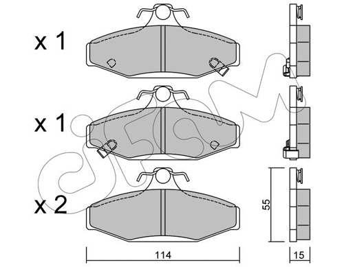 Brake Pad Set, disc brake (822-520-0)