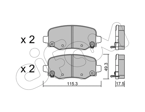 Brake Pad Set, disc brake (822-1002-0)