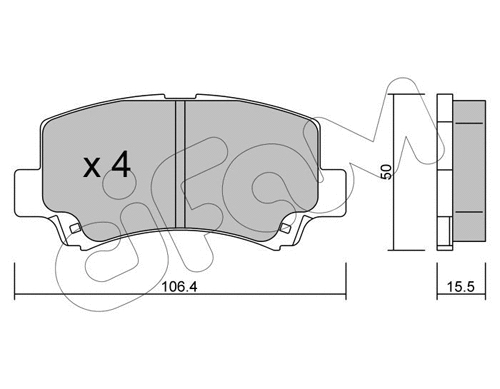 Brake Pad Set, disc brake (822-419-0)