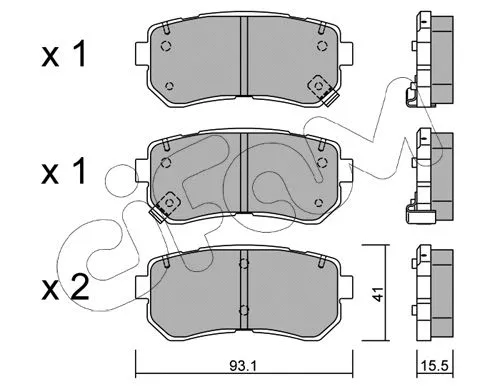 Brake Pad Set, disc brake (822-725-0)