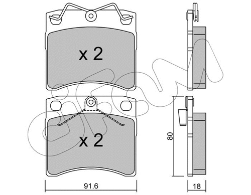 Brake Pad Set, disc brake (822-163-1)
