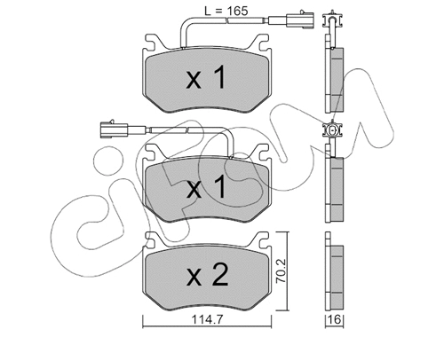 Brake Pad Set, disc brake (822-1102-0)