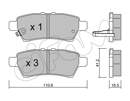 Brake Pad Set, disc brake (822-744-0)