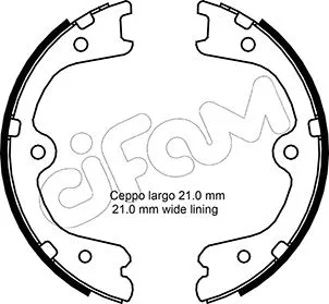 Brake Shoe Set, parking brake (153-297)