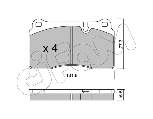 Brake Pad Set, disc brake (822-695-0)