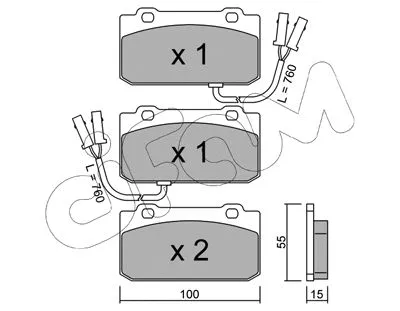 Brake Pad Set, disc brake (822-040-1)