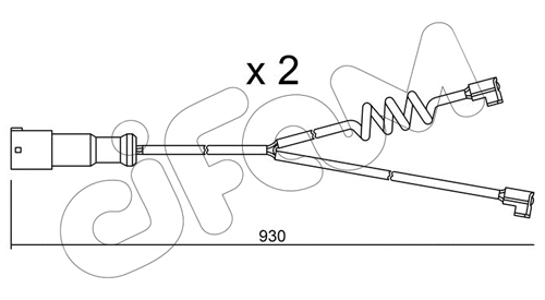 Warning Contact, brake pad wear (SU.188K)