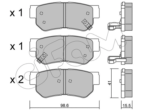 Brake Pad Set, disc brake (822-365-0)