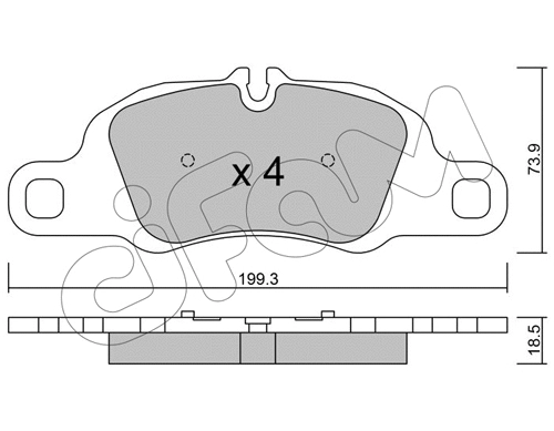 Brake Pad Set, disc brake (822-1027-0)