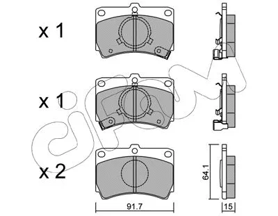Brake Pad Set, disc brake (822-103-0)
