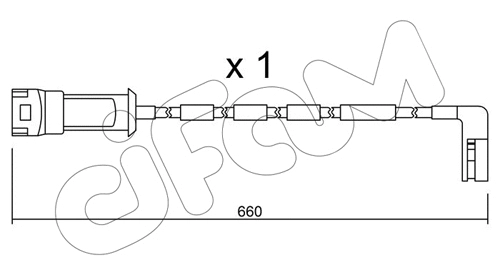Warning Contact, brake pad wear (SU.082)