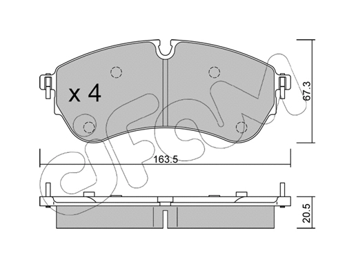 Brake Pad Set, disc brake (822-1173-0)