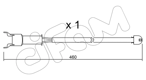 Warning Contact, brake pad wear (SU.088)