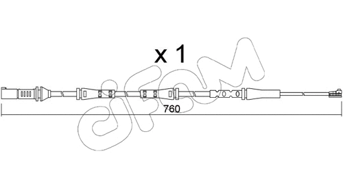 Warning Contact, brake pad wear (SU.377)
