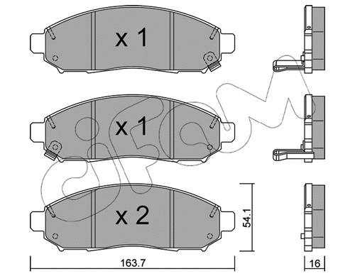 Brake Pad Set, disc brake (822-743-1)