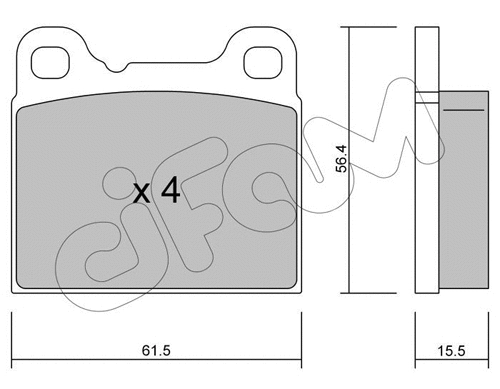 Brake Pad Set, disc brake (822-200-0)
