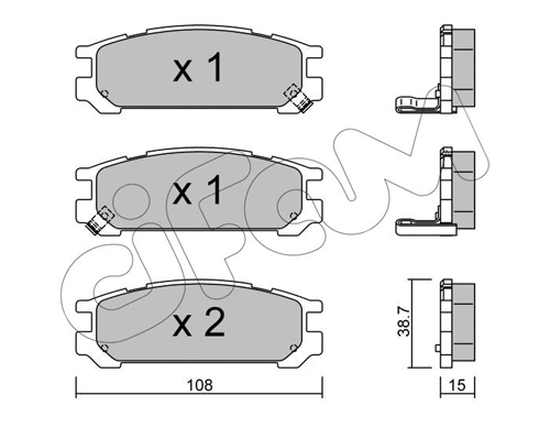 Brake Pad Set, disc brake (822-204-0)