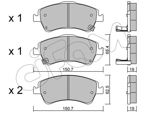 Brake Pad Set, disc brake (822-795-0)