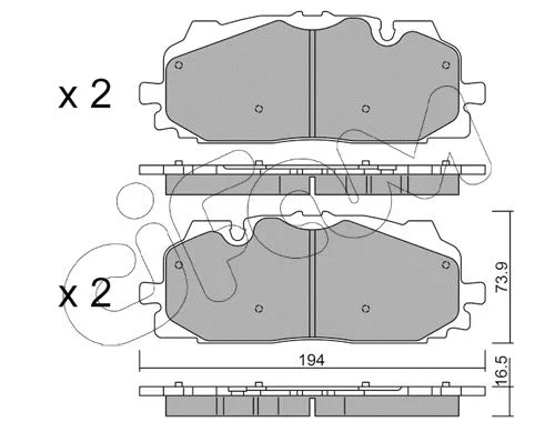 Brake Pad Set, disc brake (822-1128-0)