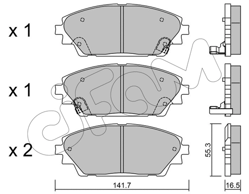 Brake Pad Set, disc brake (822-992-0)