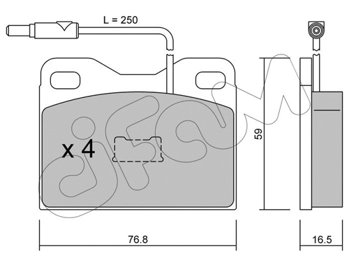 Brake Pad Set, disc brake (822-015-3)