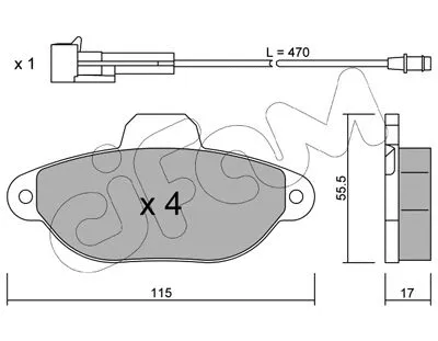 Brake Pad Set, disc brake (822-159-0)