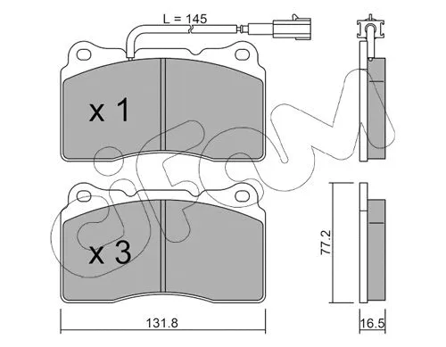 Brake Pad Set, disc brake (822-288-7)