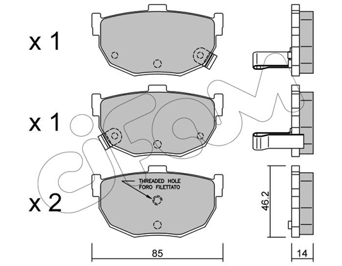 Brake Pad Set, disc brake (822-362-1)