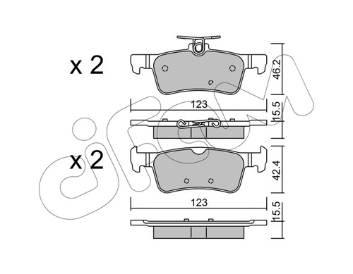 Brake Pad Set, disc brake (822-1042-0)