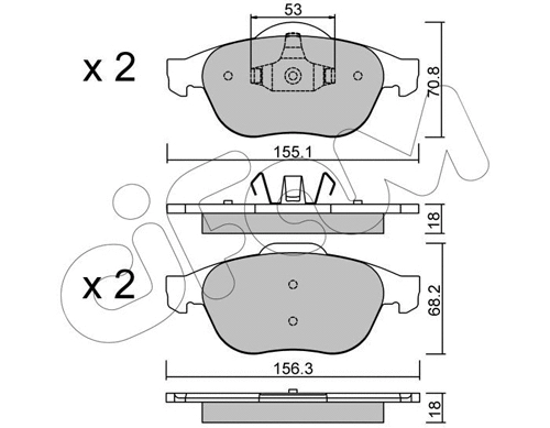 Brake Pad Set, disc brake (822-336-0)