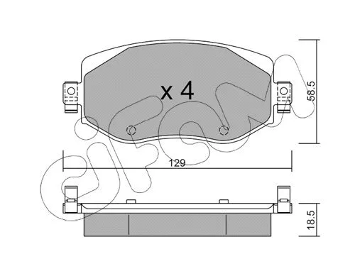 Brake Pad Set, disc brake (822-1110-0)