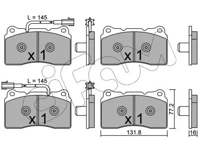 Brake Pad Set, disc brake (822-288-6)