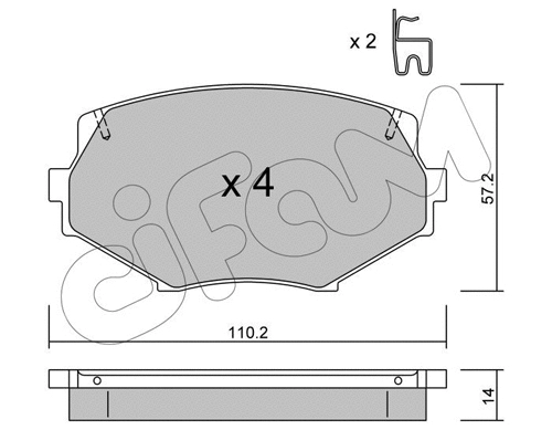 Brake Pad Set, disc brake (822-472-0)