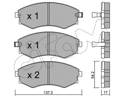 Brake Pad Set, disc brake (822-188-0)
