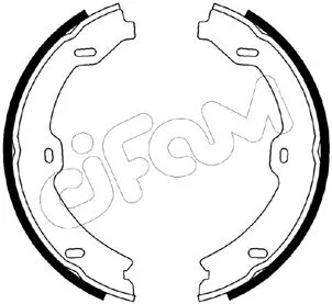 Brake Shoe Set, parking brake (153-247)