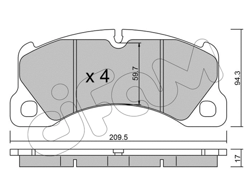 Brake Pad Set, disc brake (822-957-3)