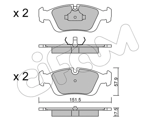 Brake Pad Set, disc brake (822-124-0)