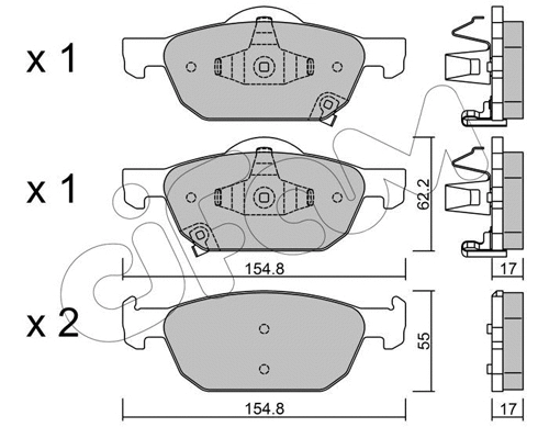Brake Pad Set, disc brake (822-866-0)