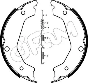 Brake Shoe Set, parking brake (153-227K)