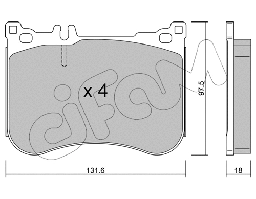 Brake Pad Set, disc brake (822-1197-0)