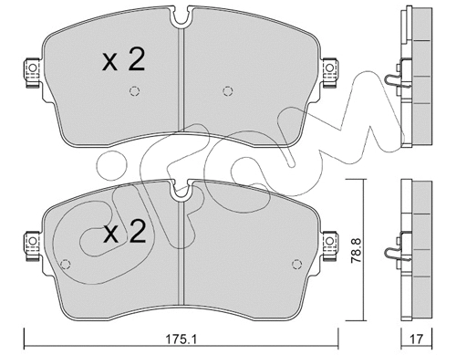 Brake Pad Set, disc brake (822-1250-0)