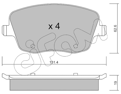 Brake Pad Set, disc brake (822-547-0)