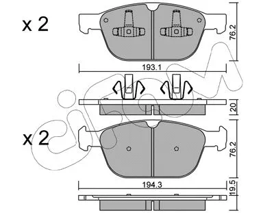 Brake Pad Set, disc brake (822-834-0)