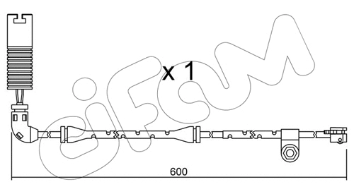 Warning Contact, brake pad wear (SU.112)