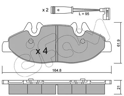 Brake Pad Set, disc brake (822-575-0K)