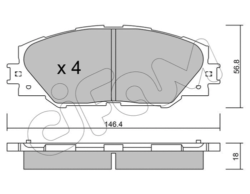 Brake Pad Set, disc brake (822-748-0)