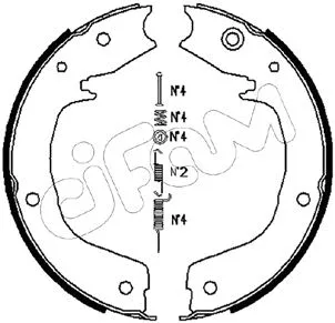 Brake Shoe Set, parking brake (153-267K)