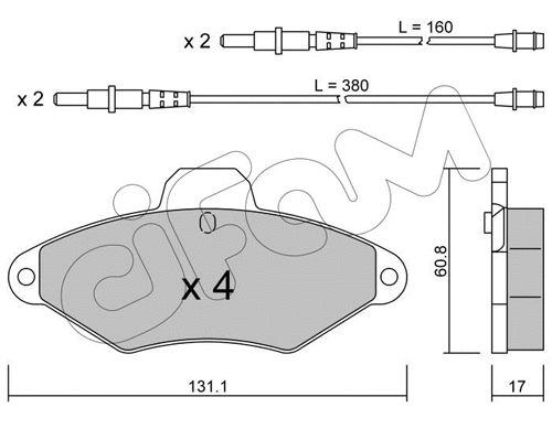 Brake Pad Set, disc brake (822-144-0)