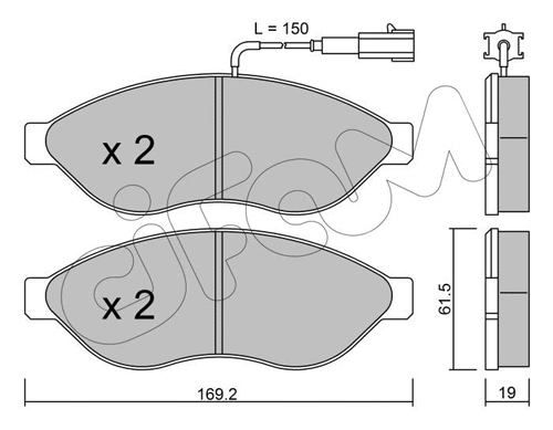 Brake Pad Set, disc brake (822-708-1)